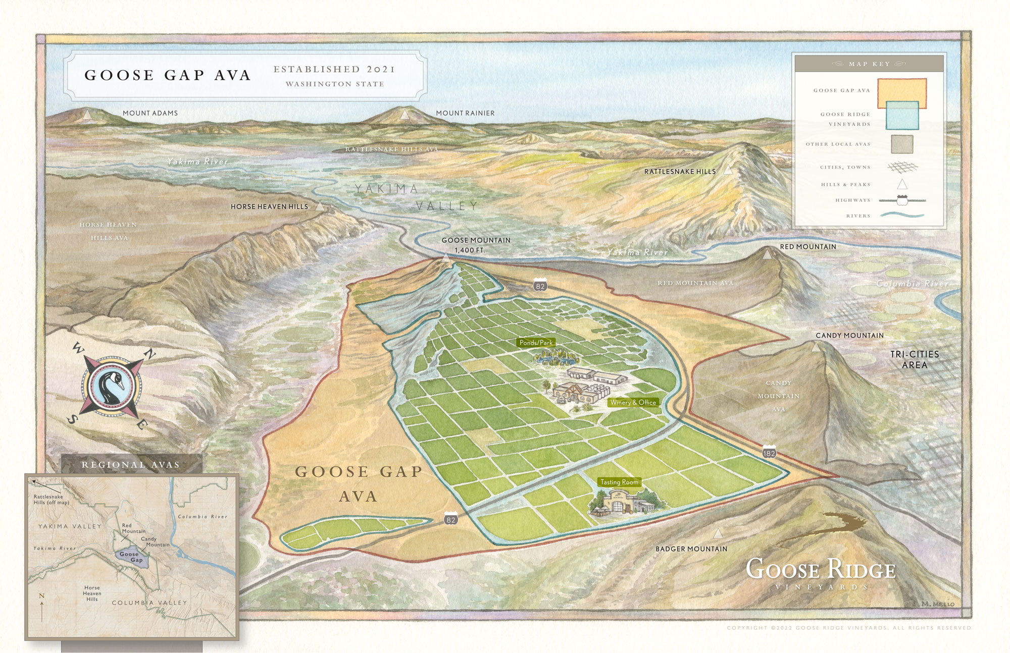 Goose Gap AVA Map